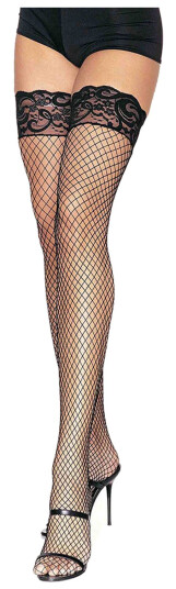 Leg Avenue Europe Knestrømper Svarte i Netting Deluxe - One size