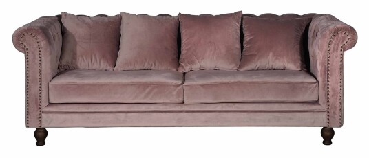 Venture Design Velvet 3 setersofa Rosa Rosa