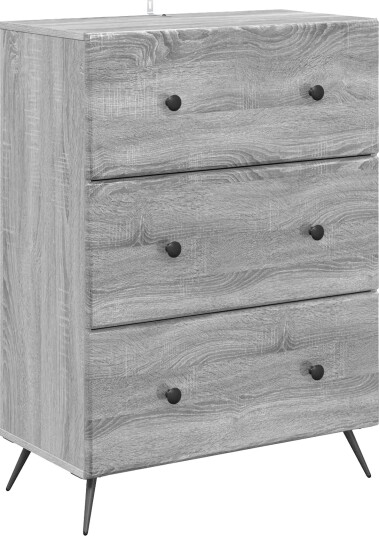 vidaXL Skuffeskap Grå sonoma 66 x 34,5 x 90 cm Konstruert tre vidaXL Skuffeskap Grå sonoma 66 x 34,5 x 90 cm Konstruert tre