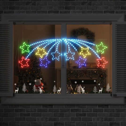 Juletre Stjerne med 432 LED Flerfarget 180 x 57 cm PVC Juletre Stjerne med 432 LED Flerfarget 180 x 57 cm PVC