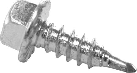 Lindab Ventilationsskrue Ssksr 4213, Selvborende 4,2X13mm Med Reduceret Borespids, El-Galvaniseret, Sekskanthoved 1/4". 1 Pk. = 1000 Stk.