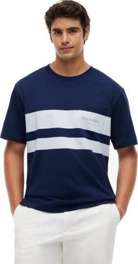 Tommy Hilfiger Sail Colorblock Relaxed Tee Navy L Tommy Hilfiger Sail Colorblock Relaxed Tee Navy L