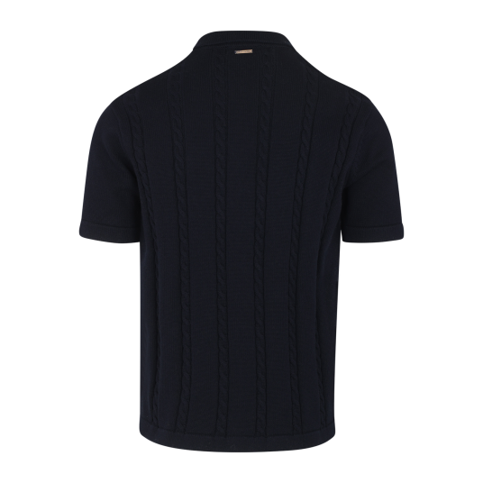 Louis SS Shirt Dark Navy M Cable knit SS shirt