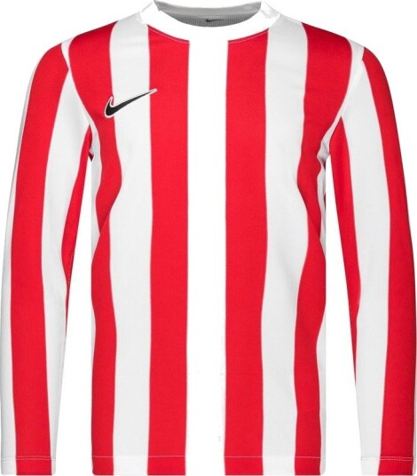 Nike Spillerdrakt Dri FIT Striped Division IV   Hvit/Rød/Svart Langermet Barn størrelse M: 137 147 cm