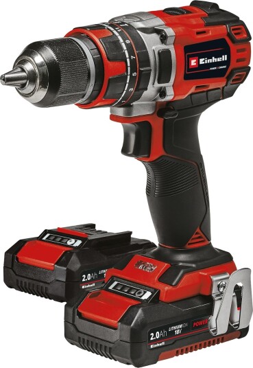 Einhell TE-CD 18/50 batteridrevet slagbormaskin 2x18 V/ 2,0 Ah-batteri og lader Einhell TE-CD 18/50 batteridrevet slagbormaskin 2x18 V/ 2,0 Ah-batteri og lader