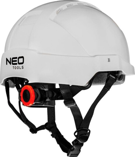 NEO Tools Vernehjelm 97-211 For Arbeid I Høyden Justerbar 51-63 cm, ABS, Hvit