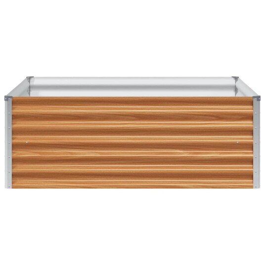 vidaXL Høybed Lys Brun 98 x 100 x 36 cm Galvanisert Stål vidaXL Høybed Lys Brun 98 x 100 x 36 cm Galvanisert Stål