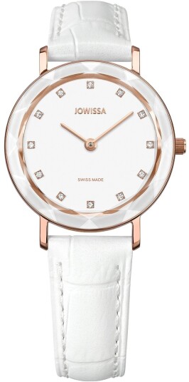 Jowissa Dameklokke J5.639.M Aura Hvit/Lær Ø30 mm Jowissa Dameklokke J5.639.M Aura Hvit/Lær Ø30 mm