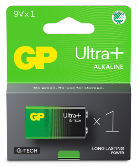 GP Ultra Plus 9V Alkaline Batteri 1-pakk - 1604AUP
