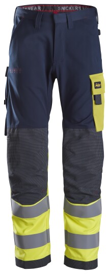 Snickers Workwear 6376 ProtecWork Arbeidsbukse marineblå/varsel, gul D104, Klær