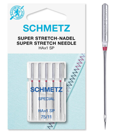 Schmetz Super stretch 75/11 HAx1 SP, 75/11, 5-pack Schmetz Super stretch 75/11 HAx1 SP, 75/11, 5-pack