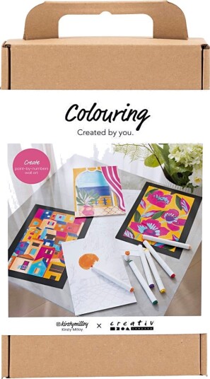 Diverse DIY Kit Colouring Paint by numbers tusjer 1 pk