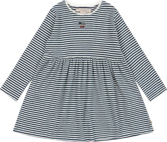 Konges Sløjd Kjole   Roli   Stripe Formørkelse m. Glitter   Konges Sløjd   5 år (110)   Kjole Hvit Marineblå