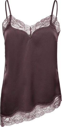 Dante6 Dante6 Dawna Bold Satin Lace Camisole   DARK PLUM   42