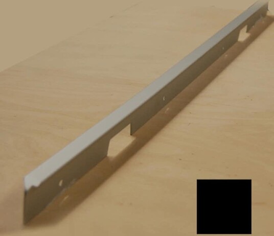 Dekklist Fibo Sort Aluminium til Benkeplate