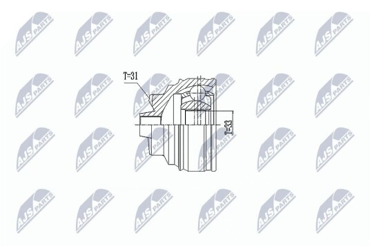 Nty Drivknute drivaksel NTY NPZ BM 011