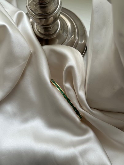 Aiyanna Hailey Bangle Bracelet Green Gold