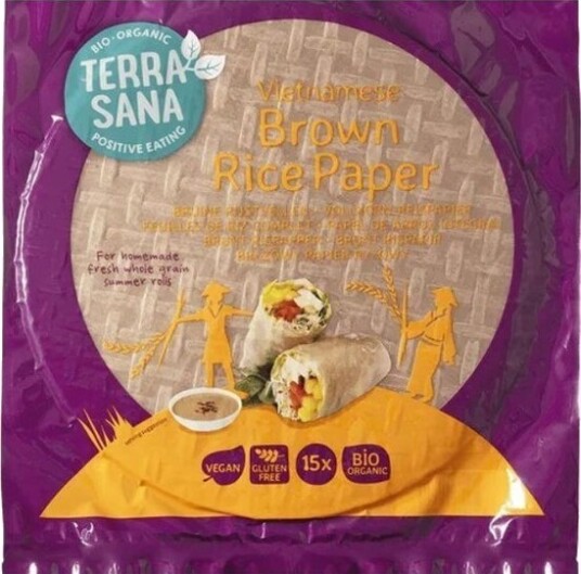 TerraSana vietnamese brown rice paper 15 stk