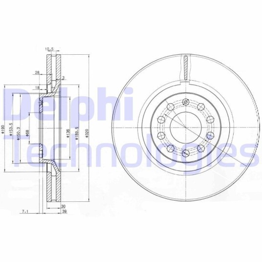 Bremseskive DELPHI BG3714