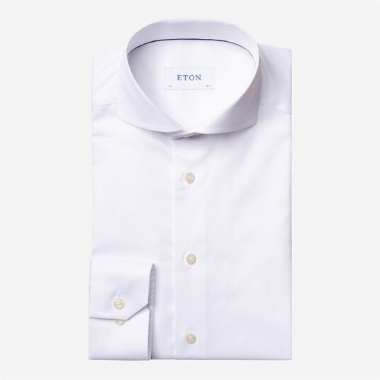 Eton Super Slim Fit Shirt Cutaway White