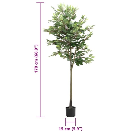 Kunstig fikentre 756 blader 170 cm grønn Kunstig fikentre 756 blader 170 cm grønn