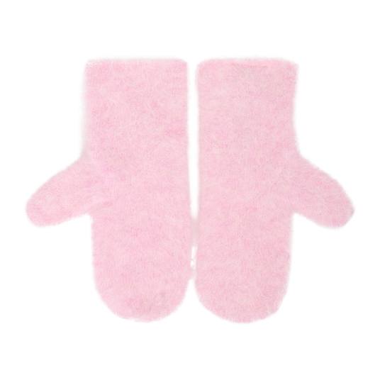 Aba Mittens Light Pink One Size Fury fluffy alpaca mittens