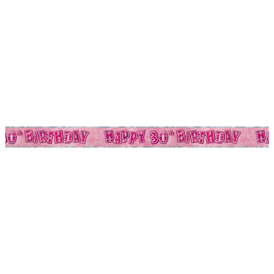 Banner Rosa Metallic "30th" 