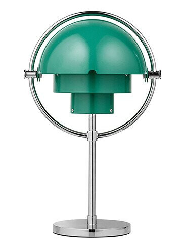 Gubi Multi-Lite Portable Bordlampe Krom/Teal Green Lampemesteren Gubi Multi-Lite Portable Bordlampe Krom/Teal Green Lampemesteren