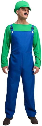 Wicked Costumes Ltd Rørlegger Grønn og Blå kostyme