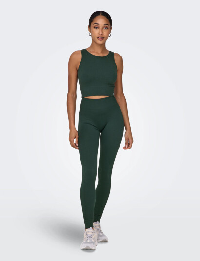 Only Play Onpjaia Life Un Sl Seam Short Top Noos - Khaki green - XS/S