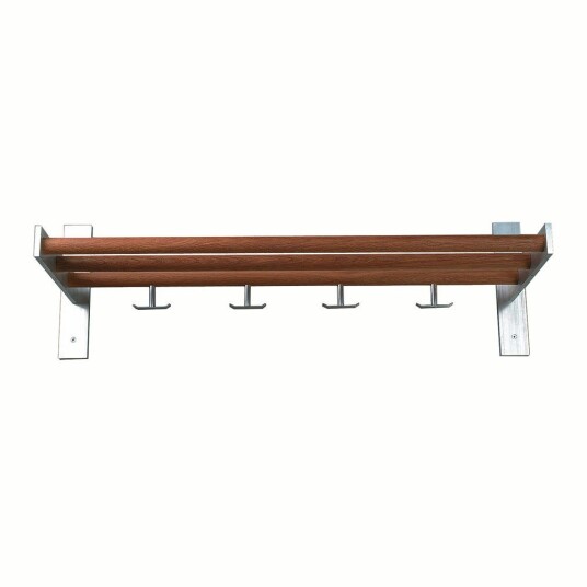 Scherlin Hattehylle 4 Eik/Aluminium