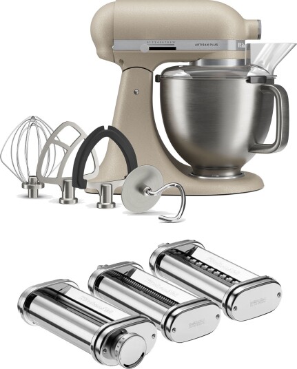 Kitchenaid Artisan Plus kjøkkenmaskin 4,7 liter med pastasett oat