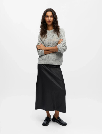 Object Objluca L/S Re Pattern Knit Pullover 140 - Grey - XS Object Objluca L/S Re Pattern Knit Pullover 140 - Grey - XS