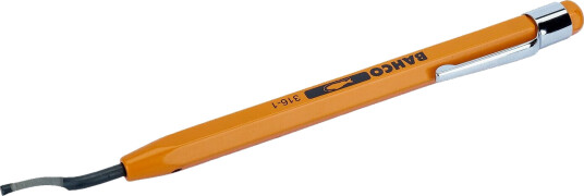 BAHCO Pen-afgrater, længde 143mm til afgratning af rør i aluminium med clips