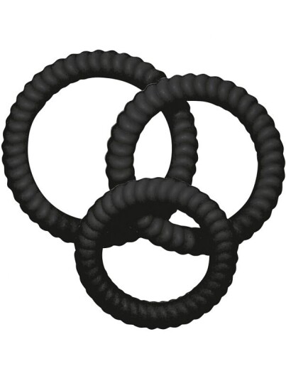 You2Toys: Lust 3 Penisringer, svart, 3 stk You2Toys: Lust 3 Penisringer, svart, 3 stk