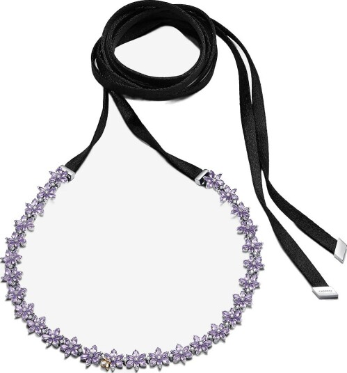 Pandora Herbarium And Bee Sterling Silver - PURPLE - 180 cm