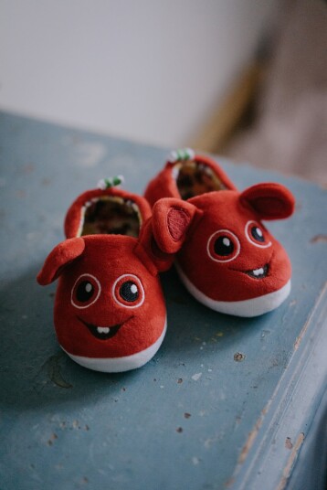 Babblarna Bobbo Slippers Rød 24