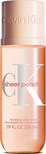 Calvin Klein Sheer Peach 236 ml Parfyme Mist for Hår og Kropp Calvin Klein Sheer Peach 236 ml Parfyme Mist for Hår og Kropp