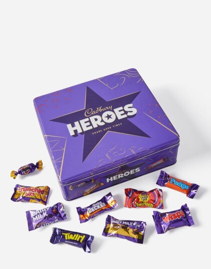 Hancocks Cadbury Heroes Chocolate Tin Metallboks med Forskjellig Sjokolade og Toffee 700 g