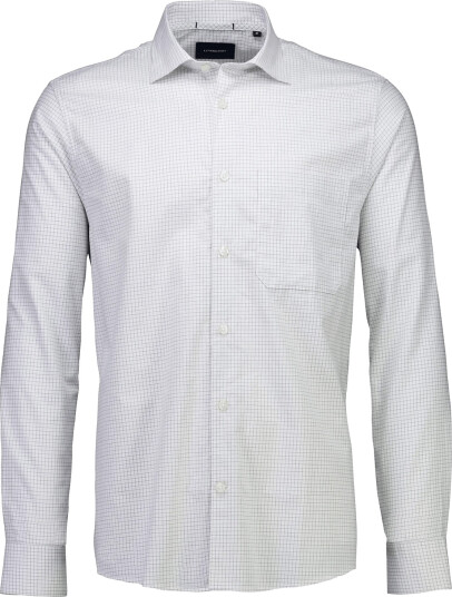 Lindbergh Brushed Check Shirt L/S White M