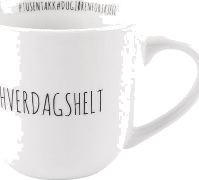 Porsgrunds Porselænsfabrik Porsgrund Hashtag krus Hverdagshelt (38cl)
