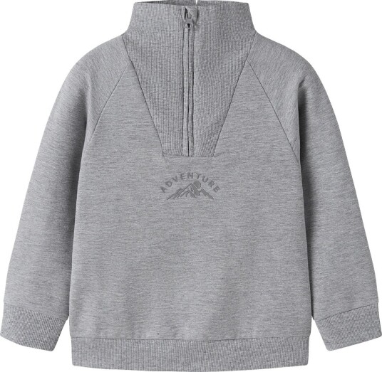 Name It Nmmoscar Ls Nreg Half Zip Sweat Bru GREY MELANGE 116 Name It Nmmoscar Ls Nreg Half Zip Sweat Bru GREY MELANGE 116