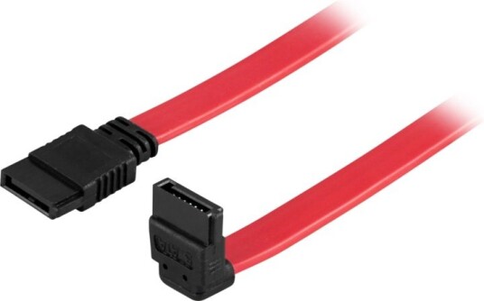 DELTACO SATA/SAS kabel,vinklet ned rett 0,5m