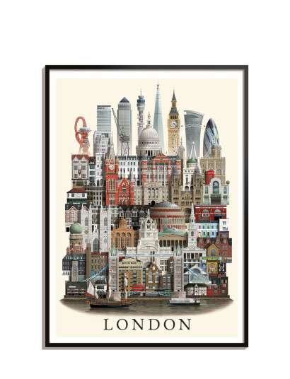 Martin Schwartz London Standard Poster - Multi/patterned - 50X70CM