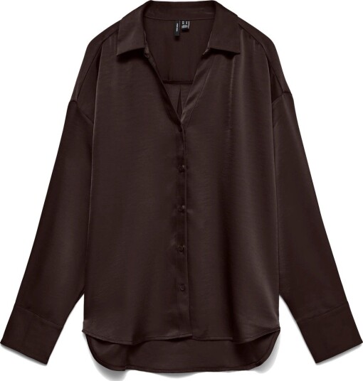 Vero Moda Miro Long Sleeve Shirt Brun M