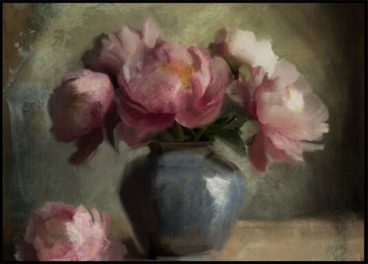 Pivoines En Rose Plakat / 50x70