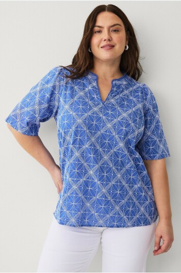 Zizzi - Bluse mAvita 1/2 Blouse - Blå