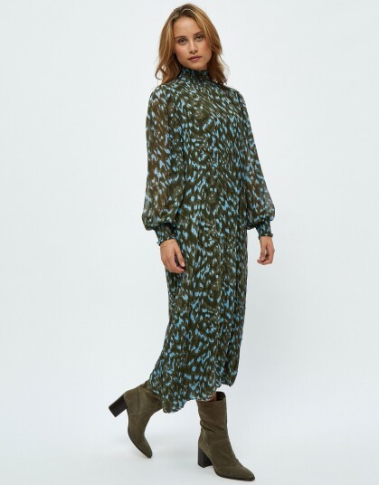 Minus Eria Smock Lang Kjole Green 34 Minus Eria Smock Lang Kjole Green 34