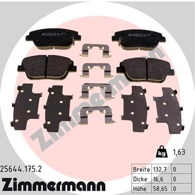 Bremseklosser ZIMMERMANN 25644.175.2 Bremseklosser ZIMMERMANN 25644.175.2
