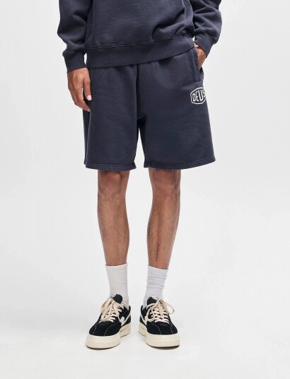Deus Ex Machina Shield Garment Dyed Track Short   Black   XL